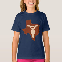 Fahrrad-Ochse und Texas-Silhouette T-Shirt