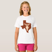 Fahrrad-Ochse und Texas-Silhouette T-Shirt (Vorne ganz)