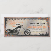 Fahrrad- oder Motorradhochzeit Sichern Sie das Dat Save The Date (Vorderseite)