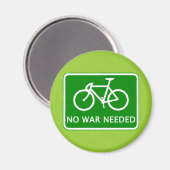 Fahrrad ohne Kriegsbedarf Magnet (Vorderseite/Rückseite)