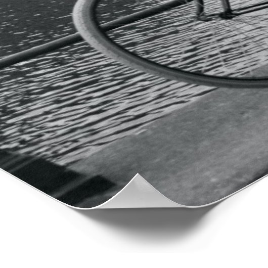 Fahrrad per Kanal Poster (Ecke)