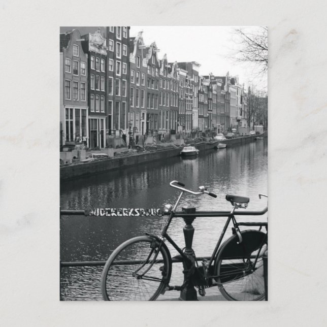 Fahrrad per Kanal Postkarte (Vorderseite)