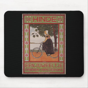 Fahrrad-Plakat-Kunst Amsterdams Vintage Mousepad