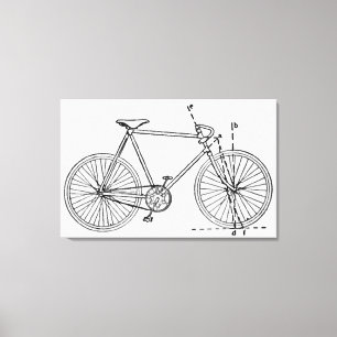 Fahrrad-Plan Leinwanddruck