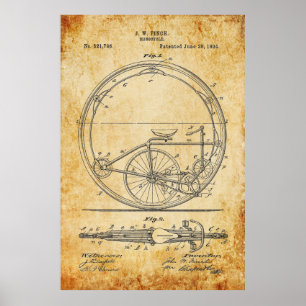 Fahrrad-Plan Poster