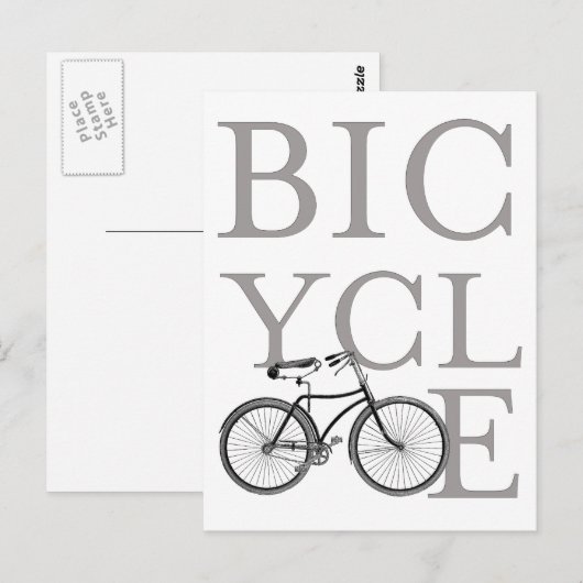 Fahrrad Postkarte (Vorne/Hinten)