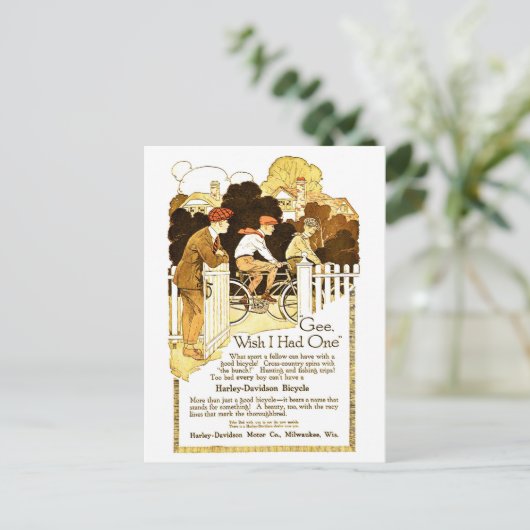 Fahrrad Postkarte (Stehend Vorderseite)