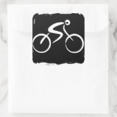 Fahrrad Quadratischer Aufkleber (Tasche)