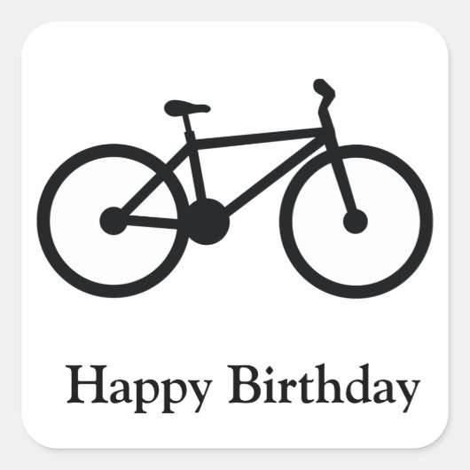 Fahrrad Quadratischer Aufkleber (Vorderseite)