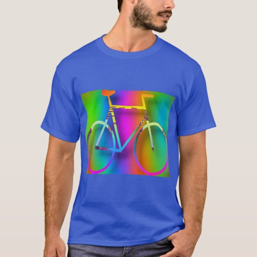 Fahrrad Rad Royal Blue T-Shirt (Vorderseite)