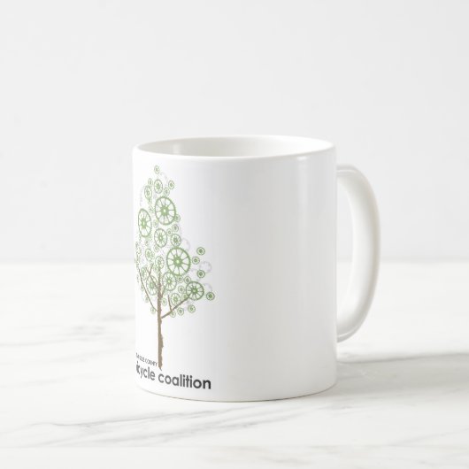 Fahrrad-Räder wachsen auf Bäumen! Kaffeetasse (VorderseiteRechts)