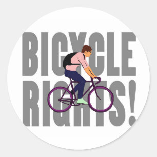 Fahrrad-Rechte im Grau Runder Aufkleber