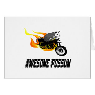 Fahrrad-Reiter-fantastisches Opossum