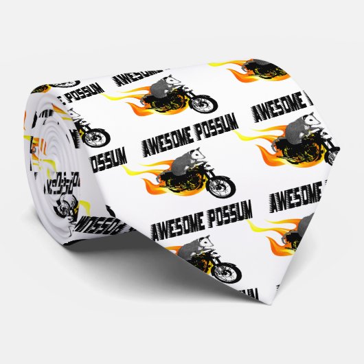 Fahrrad-Reiter-fantastisches Opossum Krawatte (Gerollt)