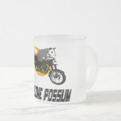Fahrrad-Reiter-fantastisches Opossum Mattglastasse (VorderseiteRechts)