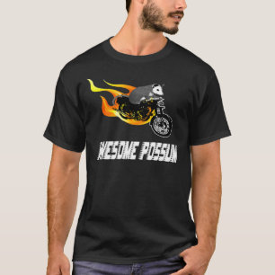 Fahrrad-Reiter-fantastisches Opossum T-Shirt