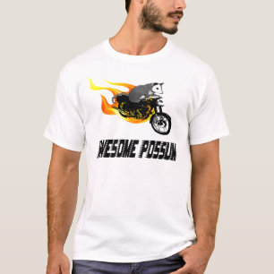 Fahrrad-Reiter-fantastisches Opossum T-Shirt