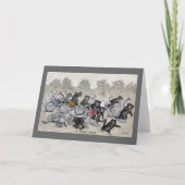 Fahrrad-Reitkatzen Karte (Vorderseite)