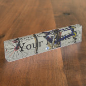 Fahrrad-Rennen Namensplakette (Seite)