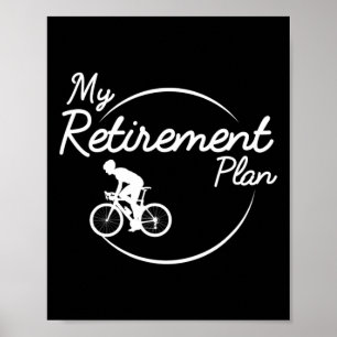 Fahrrad-Rentnerplan Radfahren Mountainbike  Poster