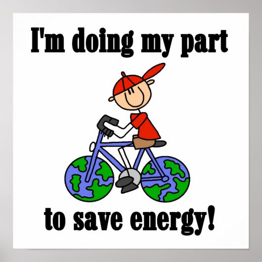 Fahrrad Rett Energie T - Shirt und Geschenke Poster (Vorne)