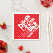 Fahrrad; Rote Streifen. Serviette (Beispiel)