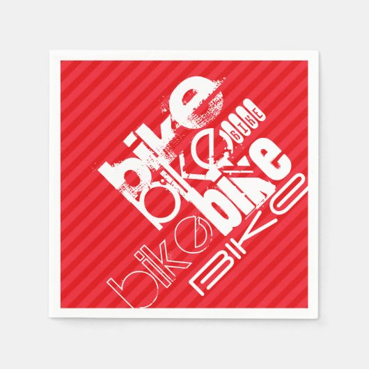 Fahrrad; Rote Streifen. Serviette (Vorderseite)