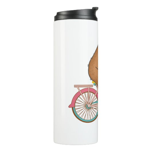 Fahrrad-Schlitten - Eine Niedliche Schlittenfahrt Thermosbecher (Nach links gedreht)