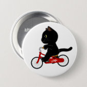 Fahrrad-schwarze Katze Button (Vorne & Hinten)