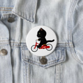 Fahrrad-schwarze Katze Button (Beispiel)
