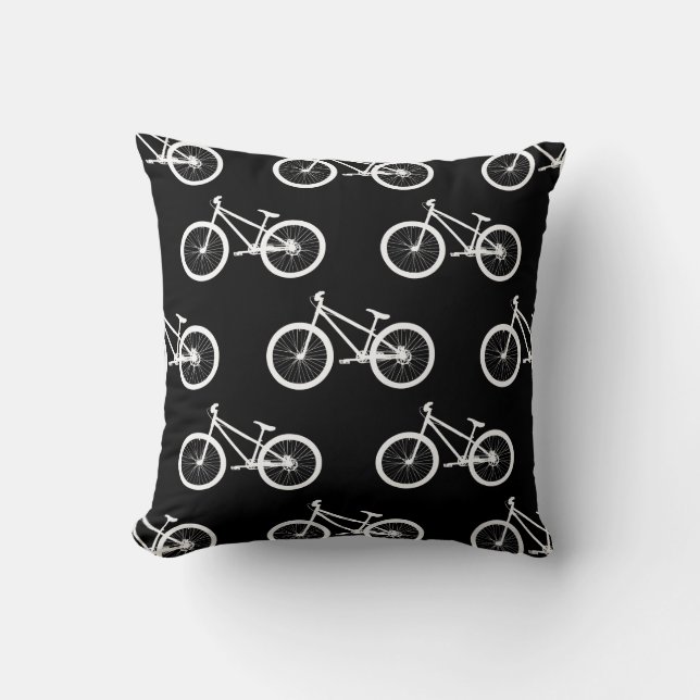 Fahrrad-schwarzes Fahrrad Kissen (Vorderseite)
