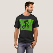 Fahrrad-Shirt - grüne Linien T-Shirt (Vorne ganz)
