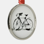 Fahrrad Silbernes Ornament (Rechts)