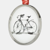 Fahrrad Silbernes Ornament (Links)