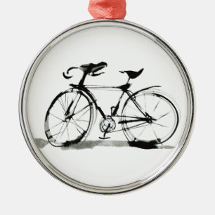 Fahrrad Silbernes Ornament