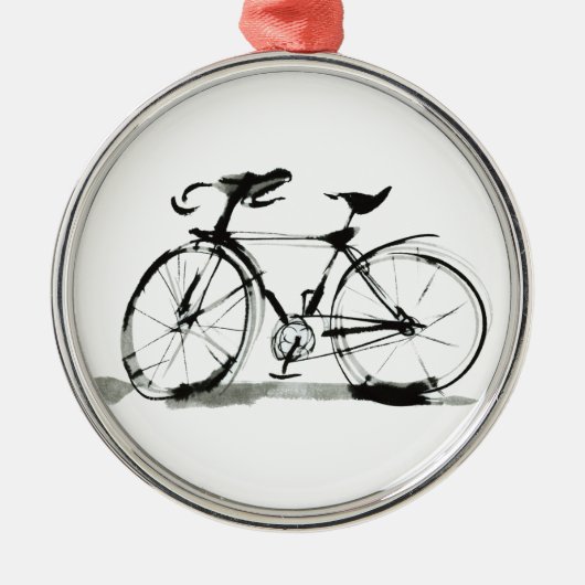 Fahrrad Silbernes Ornament (Vorne)