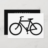 Fahrrad-Silhouette Einladung (Vorne/Hinten)