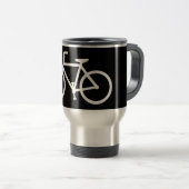 Fahrrad-Silhouette Reisebecher (VorderseiteRechts)