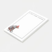 Fahrrad-Spaß-Bär | addieren Ihren Namen Post-it Klebezettel (angewinkelt)