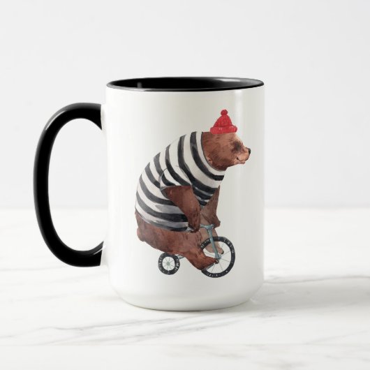 Fahrrad-Spaß-Bär Tasse (Links)