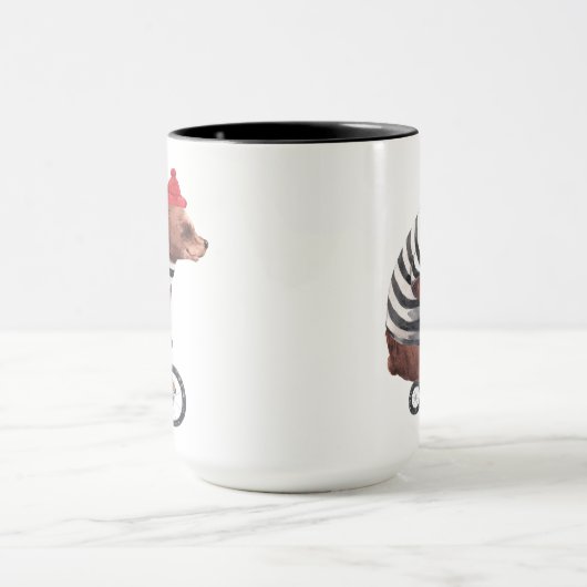 Fahrrad-Spaß-Bär Tasse (Zentrum)