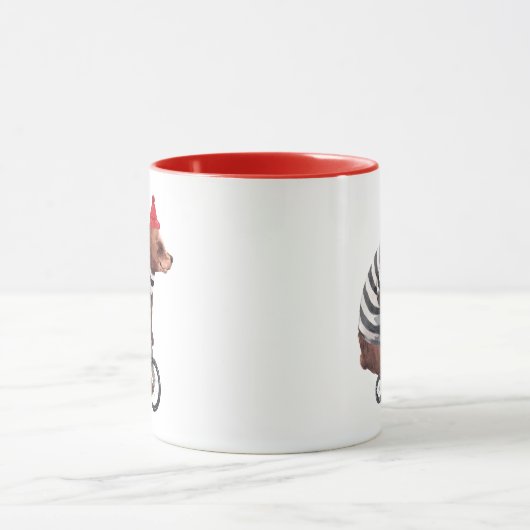 Fahrrad-Spaß-Bär Tasse (Zentrum)