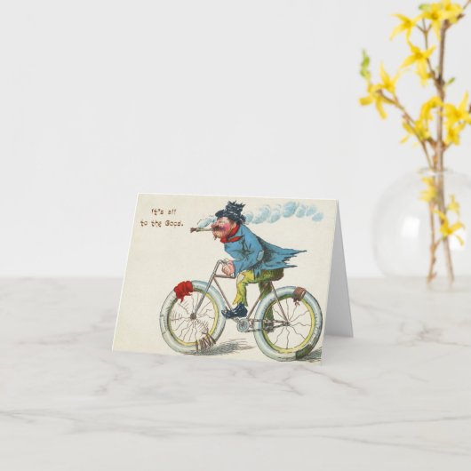 Fahrrad-Spaß Das ist alles zum Guten Karte (Gelbe Blume)