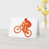 Fahrrad-Sprungs-Halt Karte (Gelbe Blume)