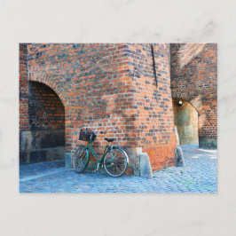 Fahrrad, St. Nicholas Church, Kopenhagen, Dänemark Postkarte