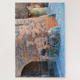 Fahrrad, St. Nicholas Church, Kopenhagen, Dänemark Puzzle