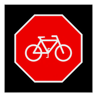 Fahrrad-Stopp Poster