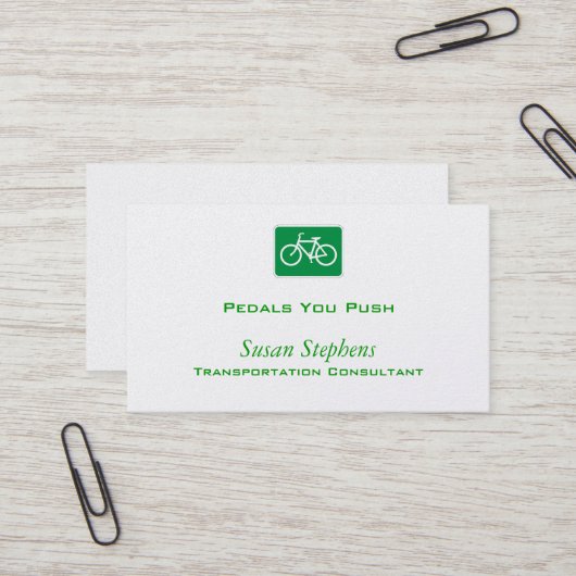 Fahrrad-Symbol Visitenkarte (Vorderseite/Rückseite Beispiel)