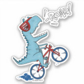 Fahrrad T-Rex Roar Aufkleber (Vorderseite)