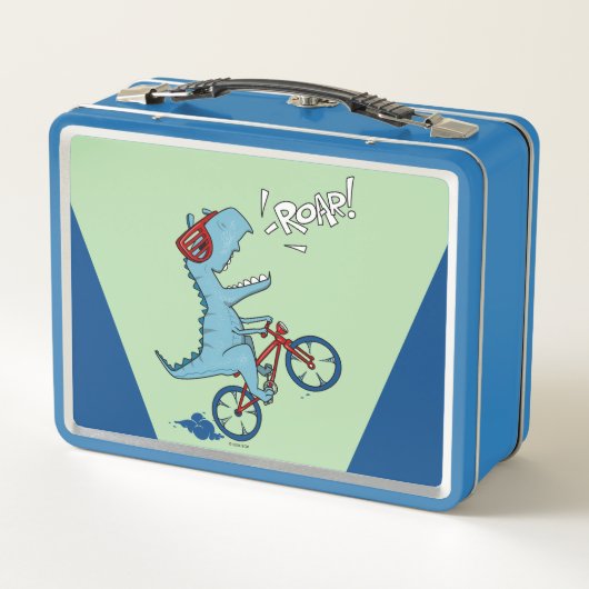 Fahrrad T-Rex Roar Metall Brotdose (Rückseite)
